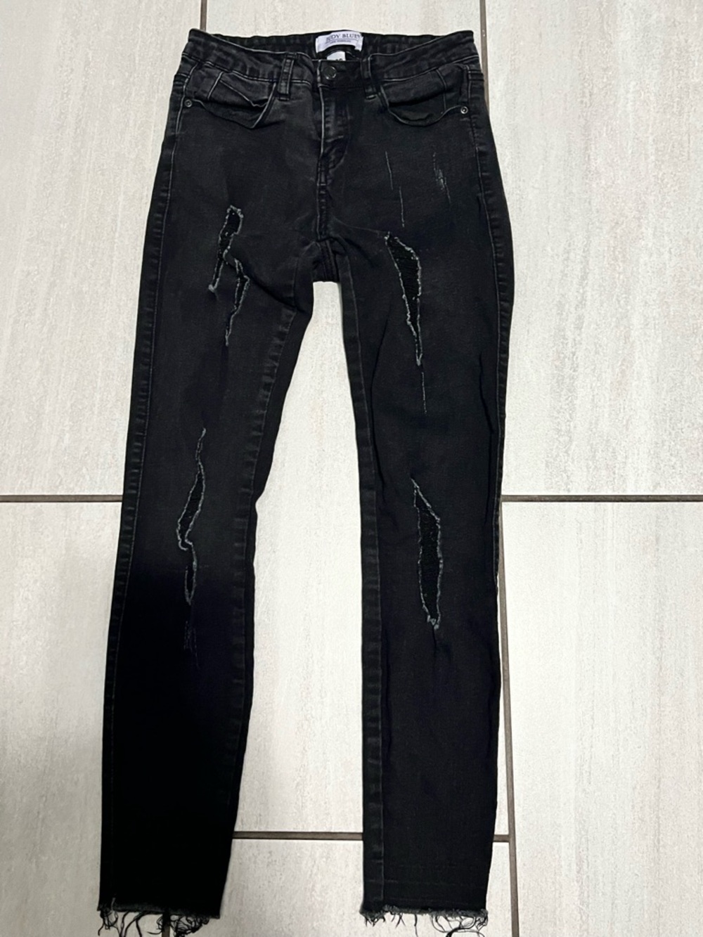 Judy Blue Black Distressed Skinny Jeans